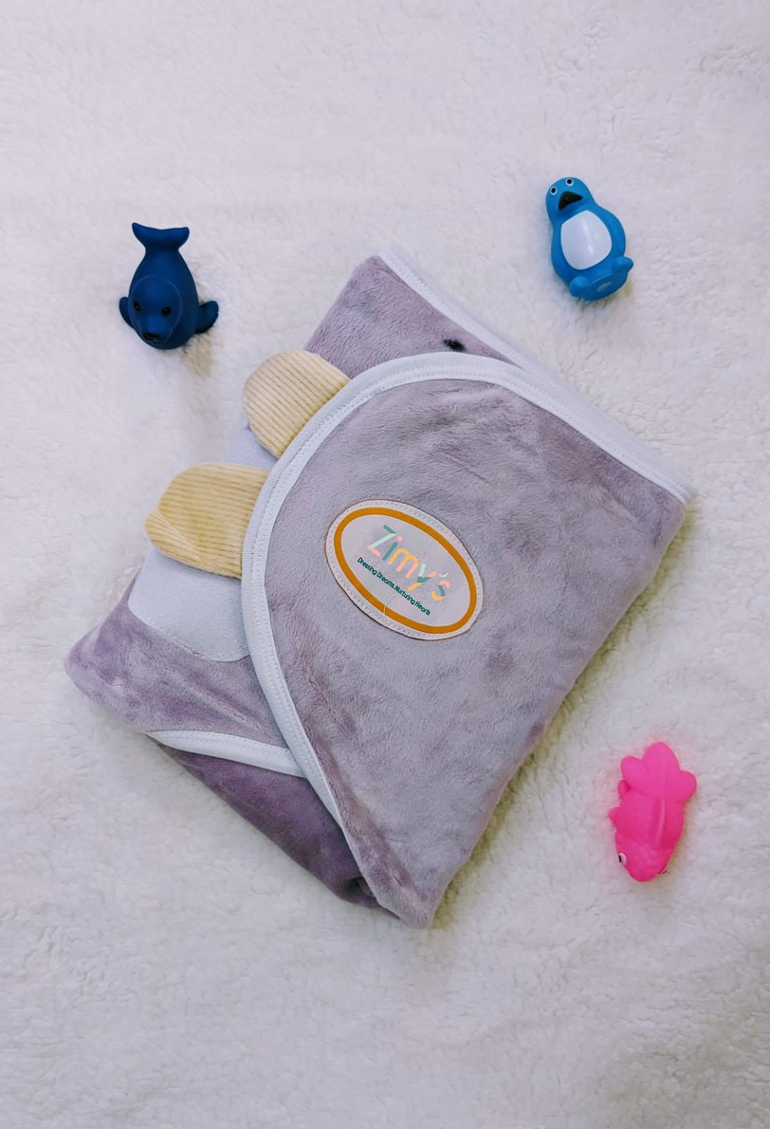 Kidzo Premium Velvet Baby Swaddle Wrap - Soft, Warm & Adjustable Newborn Blanket