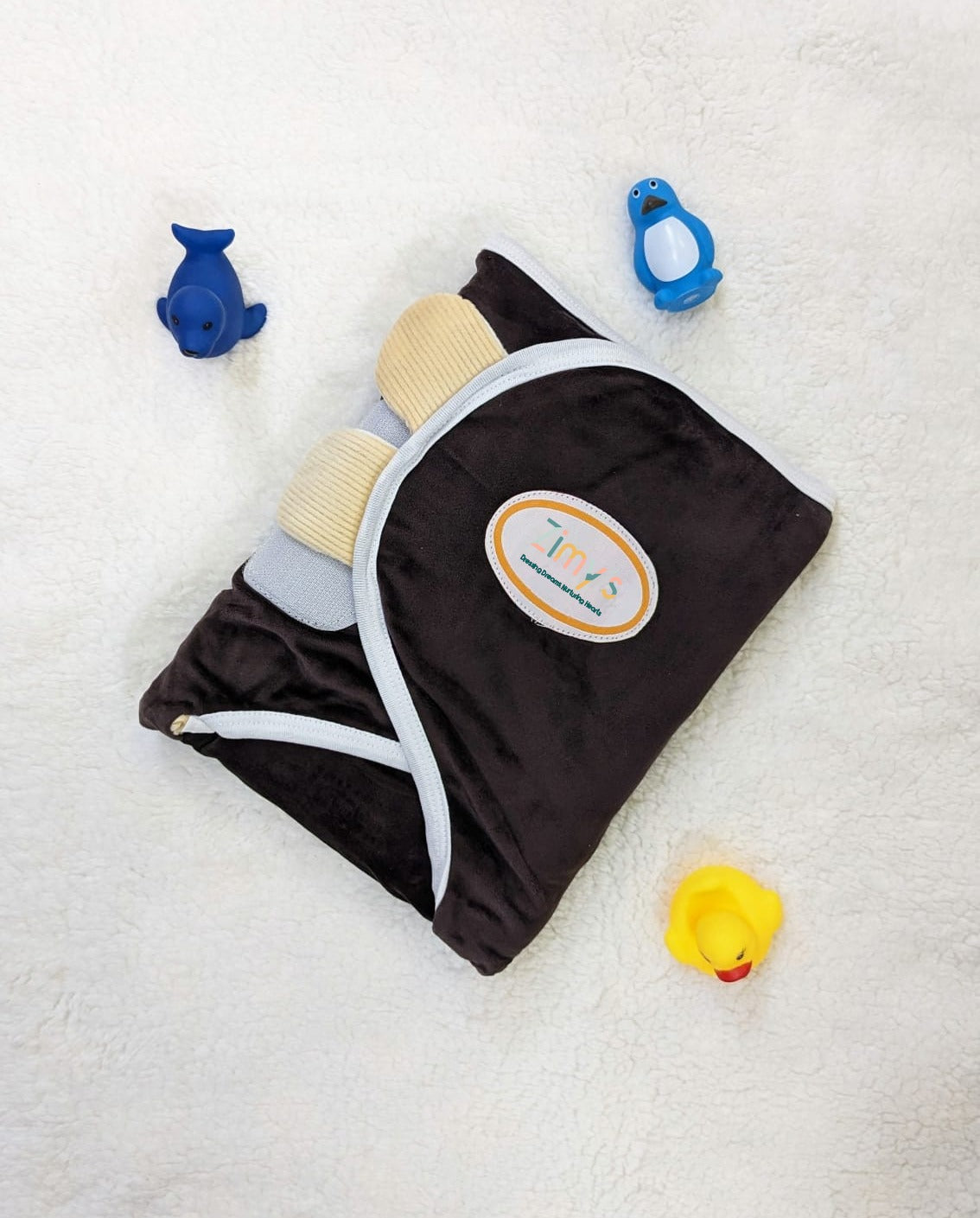 Kidzo Premium Velvet Baby Swaddle Wrap - Soft, Warm & Adjustable Newborn Blanket