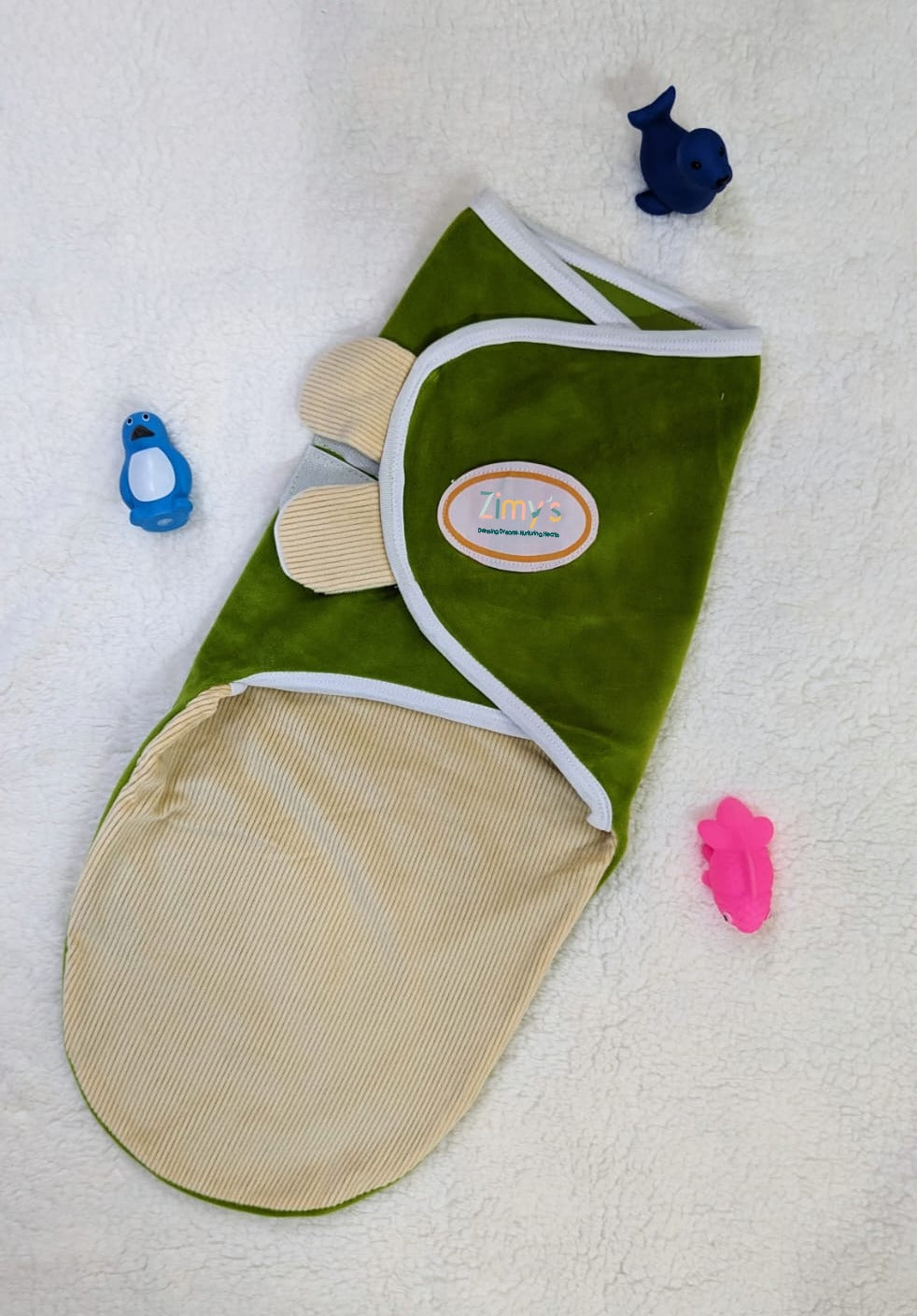 Kidzo Premium Velvet Baby Swaddle Wrap - Soft, Warm & Adjustable Newborn Blanket