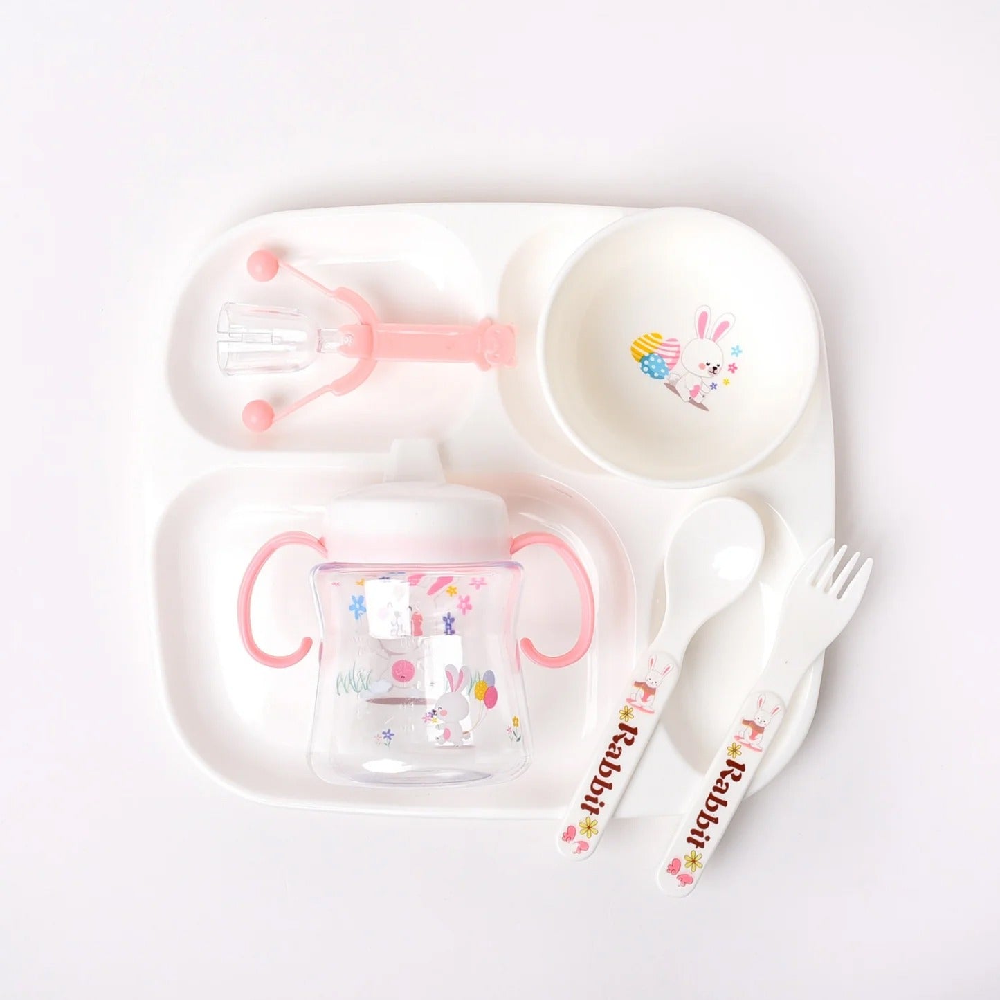 5-Piece Baby Dinnerware Set – BPA-Free Divided Plate Tableware For Babies
