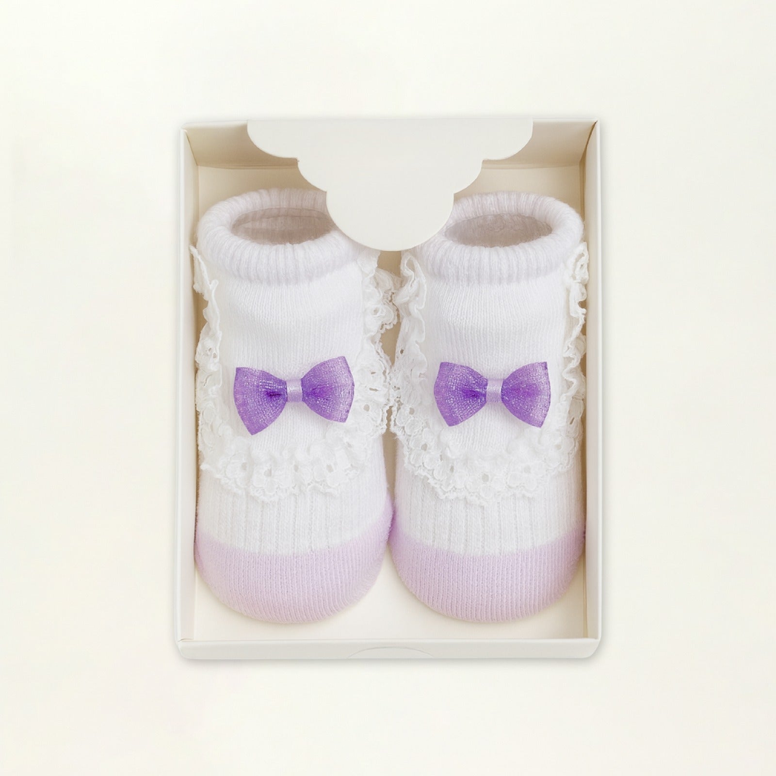 Baby Booties – Infant Soft Socks (Lavender)