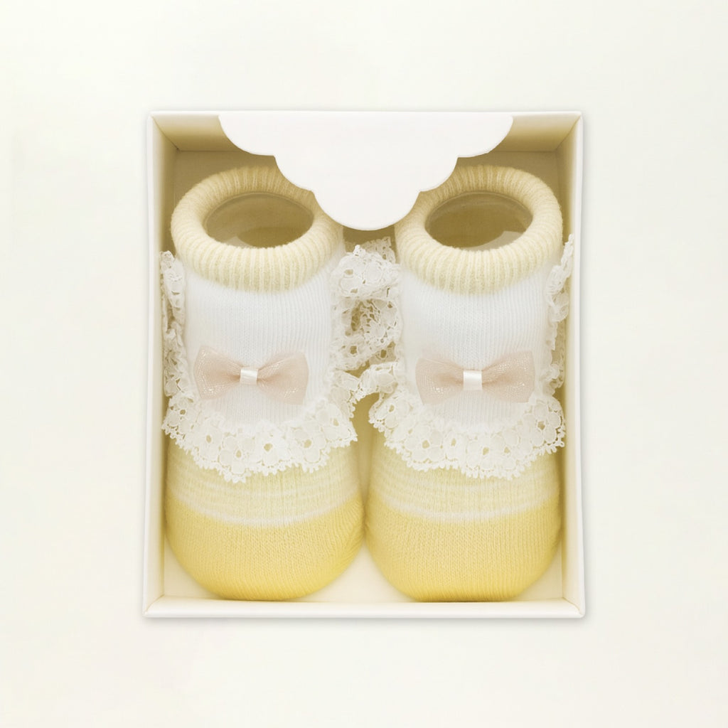 Baby Booties – Infant Soft Socks (Soft Yellow)