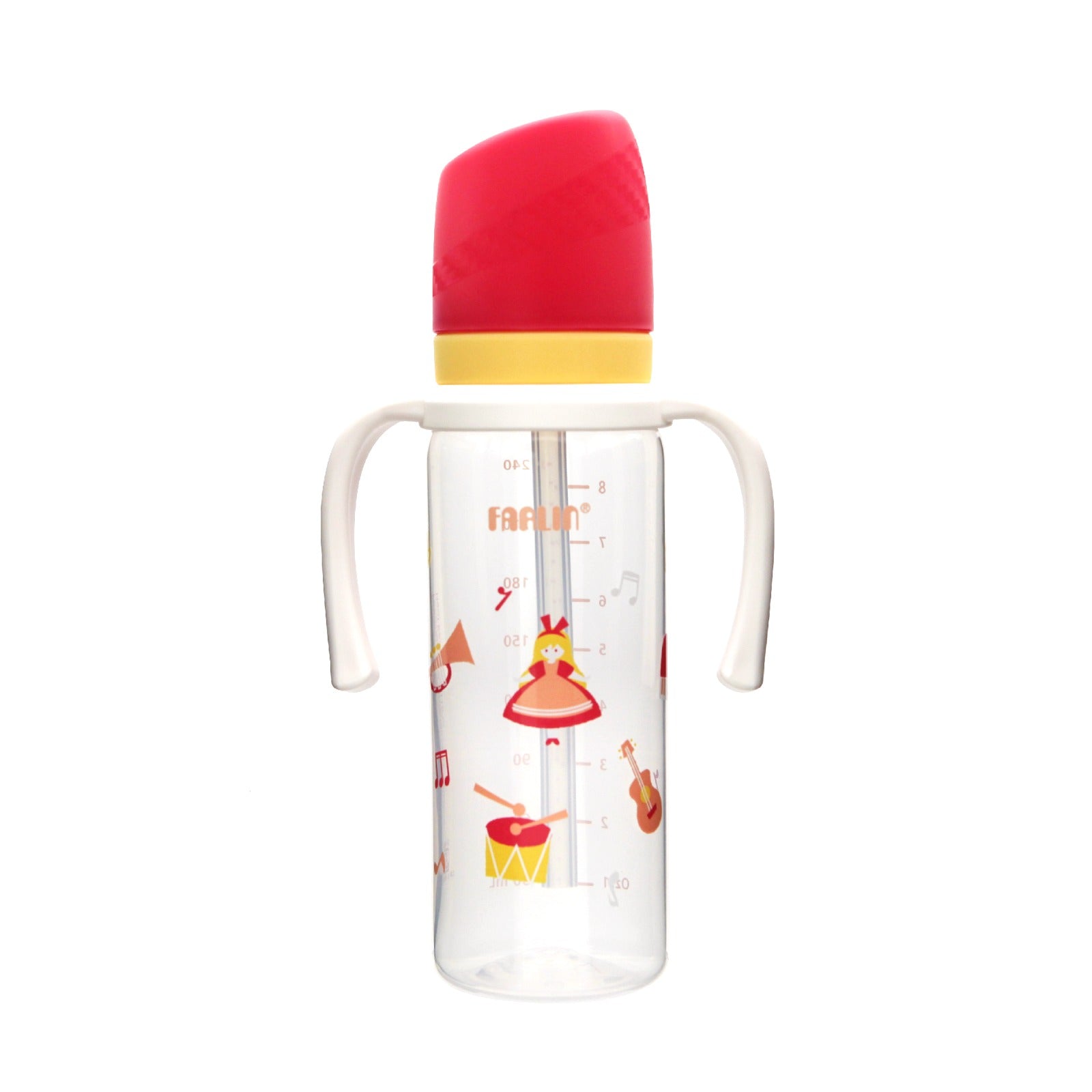 Farlin 240ml Baby Drinking Cup with Silicone Straw & Easy-Grip Handles (6M+)