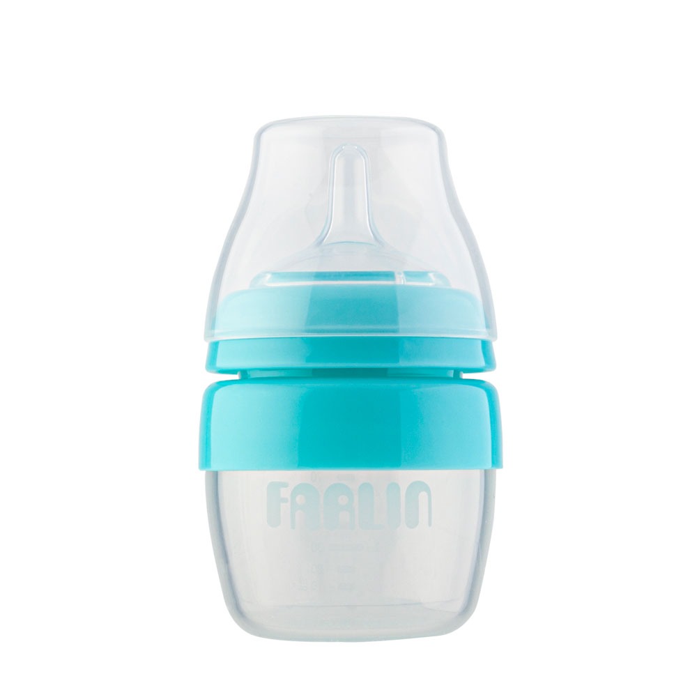 Farlin Newborn 60ml Wide Neck Silicone Feeding Bottle with Slender Anti-Colic Nipple