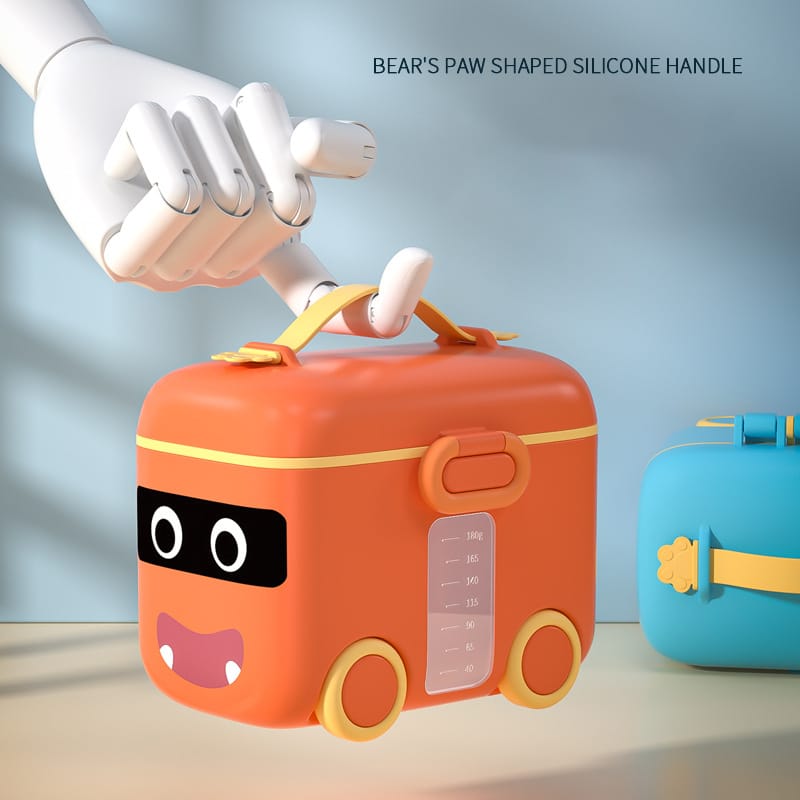 Baby Formula Dispenser | Portable Airtight Milk Powder Container & Scoop (BUS)