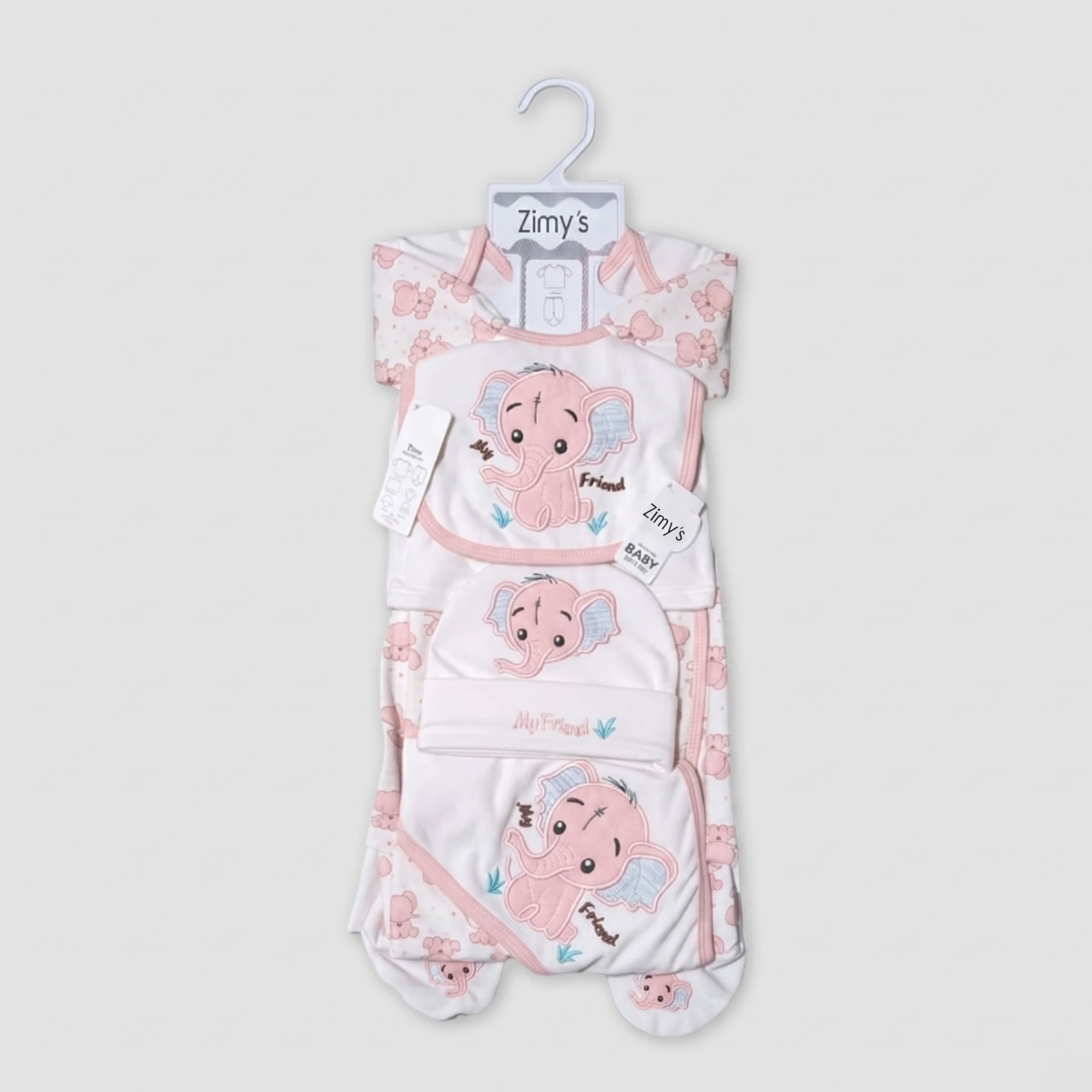 Velvet Fleece - My Friends (Pink) – Newborn 7 PC Starter Set