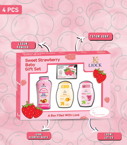 4-Piece Baby Bath & Skincare Gift Set - Gentle Essentials for Newborns