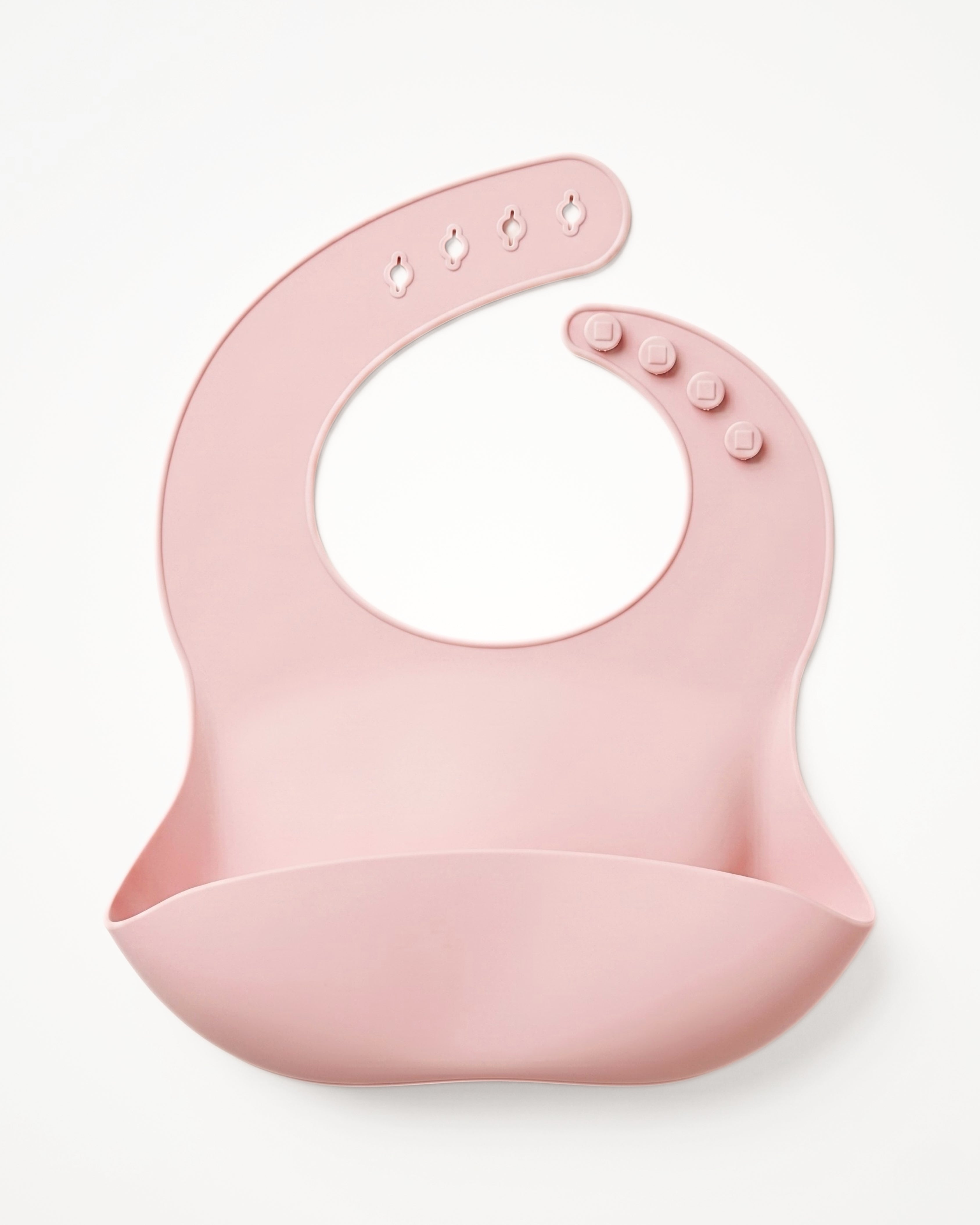 Adjustable Food-Grade Silicone Bib - BPA-free - Dusty Rose