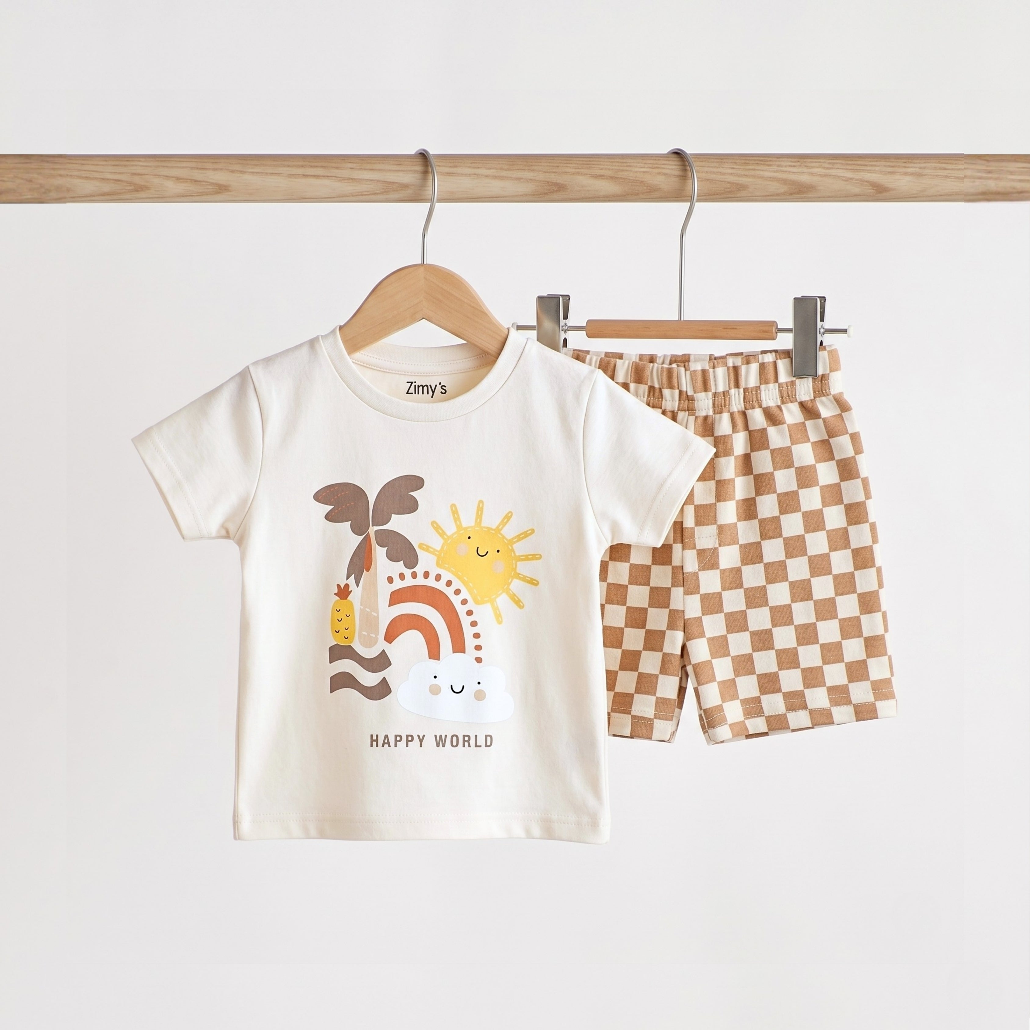 Happy World 2-Piece Short Set