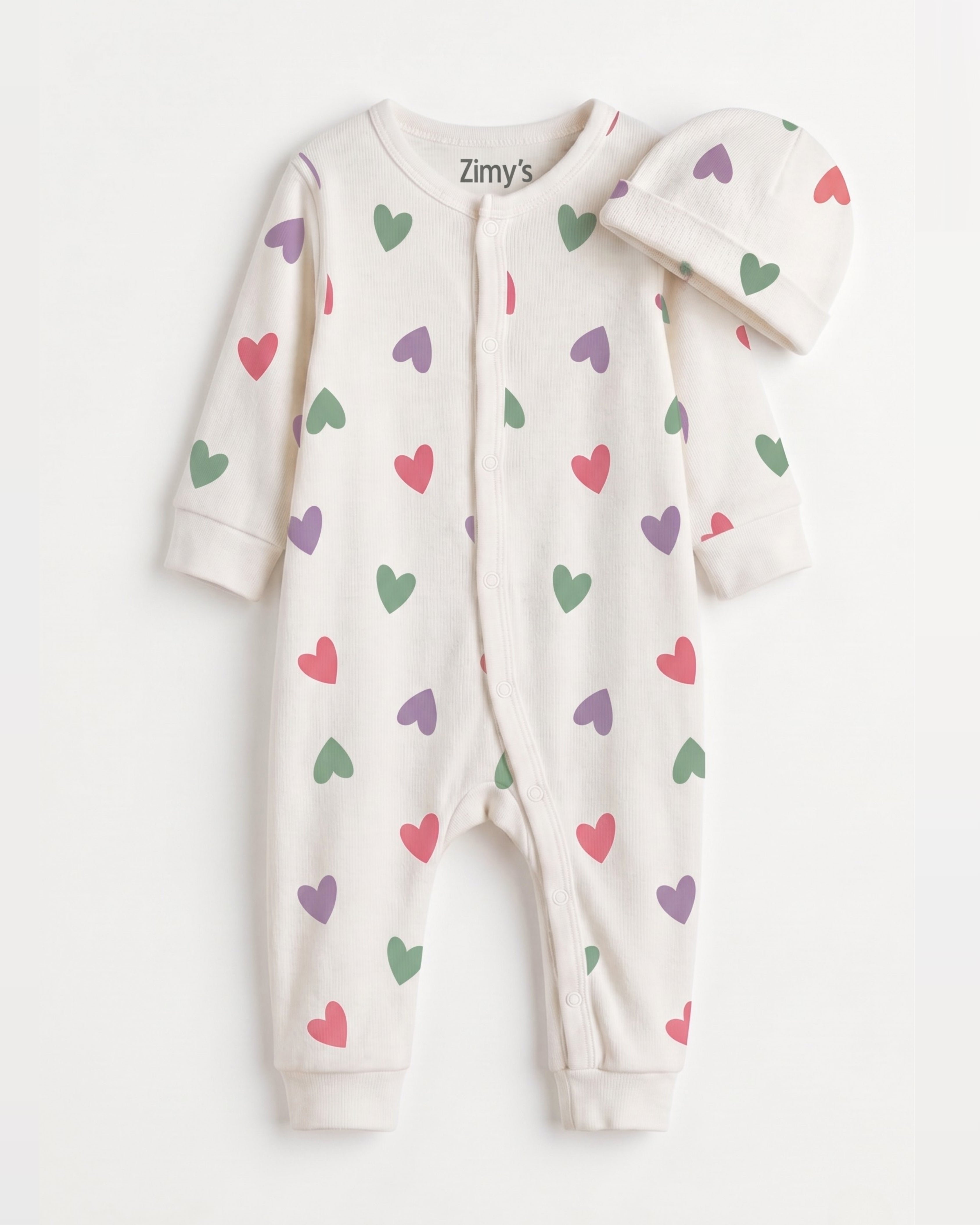 Pastel Hearts – Full Length Romper