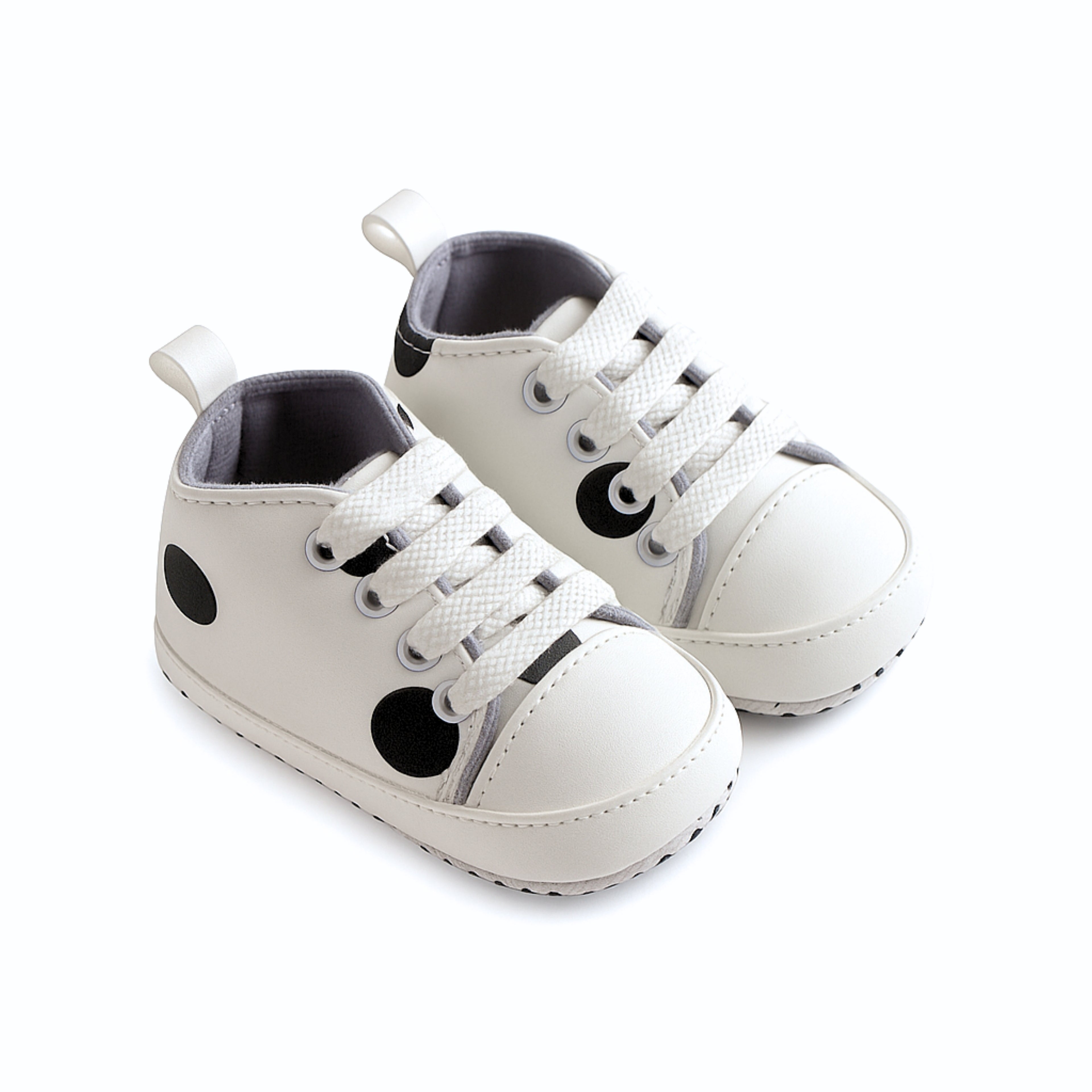 Baby Soft Sole Sneakers – Polka Dot Sneakers
